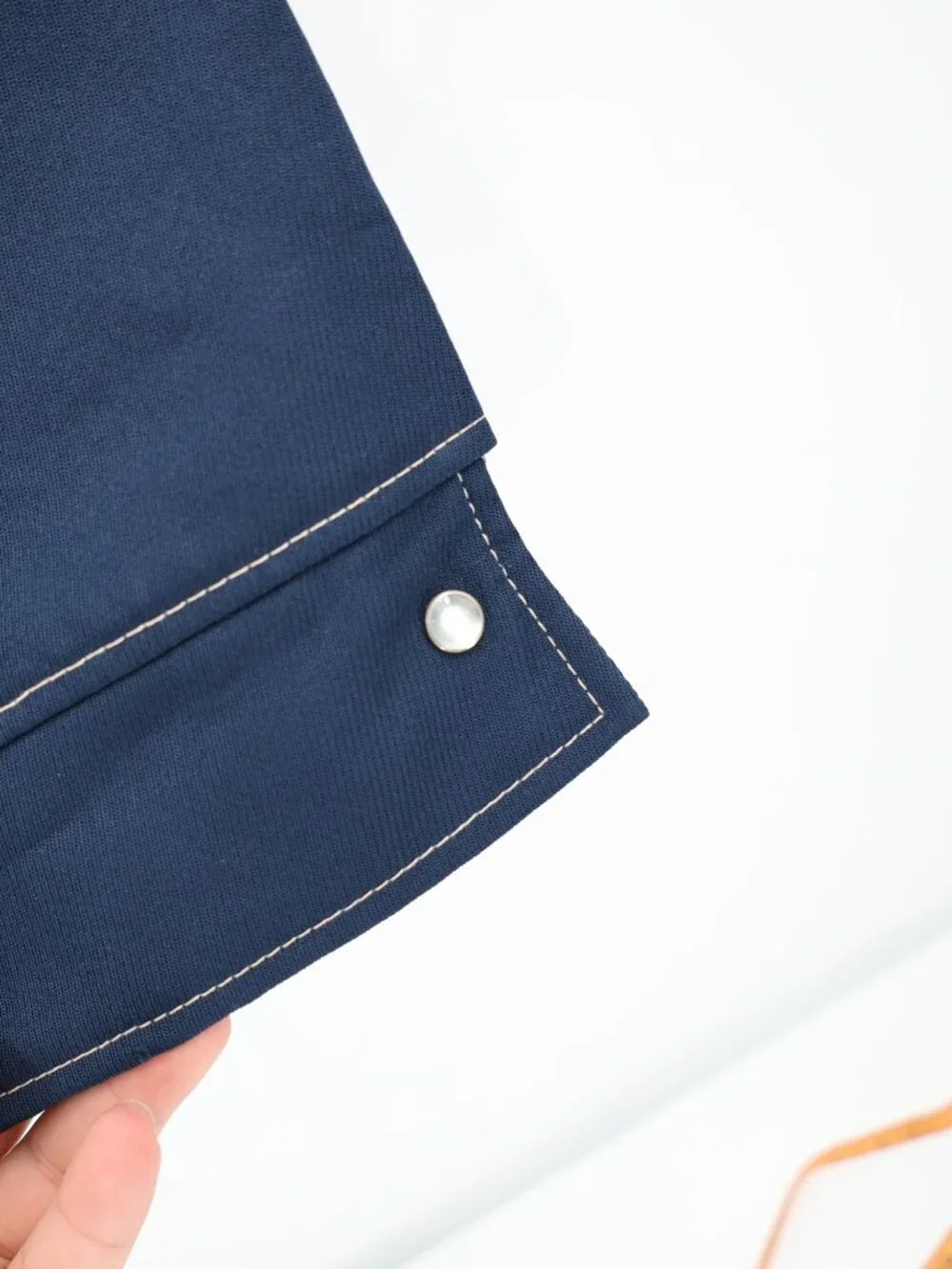 VTG Levis Panatela tops Jacket Mens XL Blue Western pearl Snap button 70s pocket - Picture 5 of 15